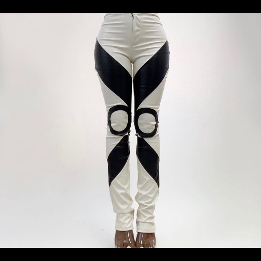 FromGrayscale Bike Leather Pants